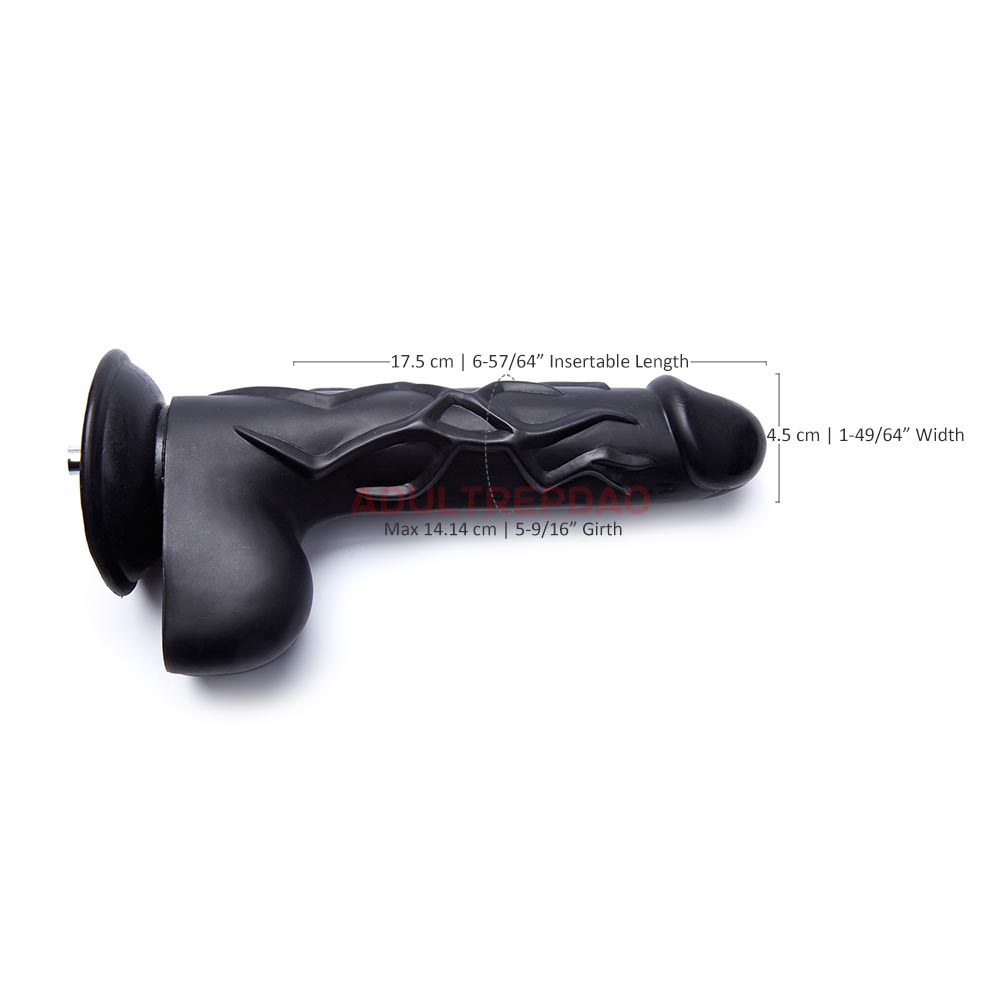 8.9″ Big Black Cock Sex Machine Attachment w/ Bulging Veins