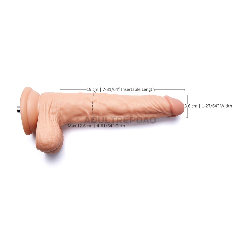 9.3″ Long Wrinkled Fuck Machine Dildo Attachment