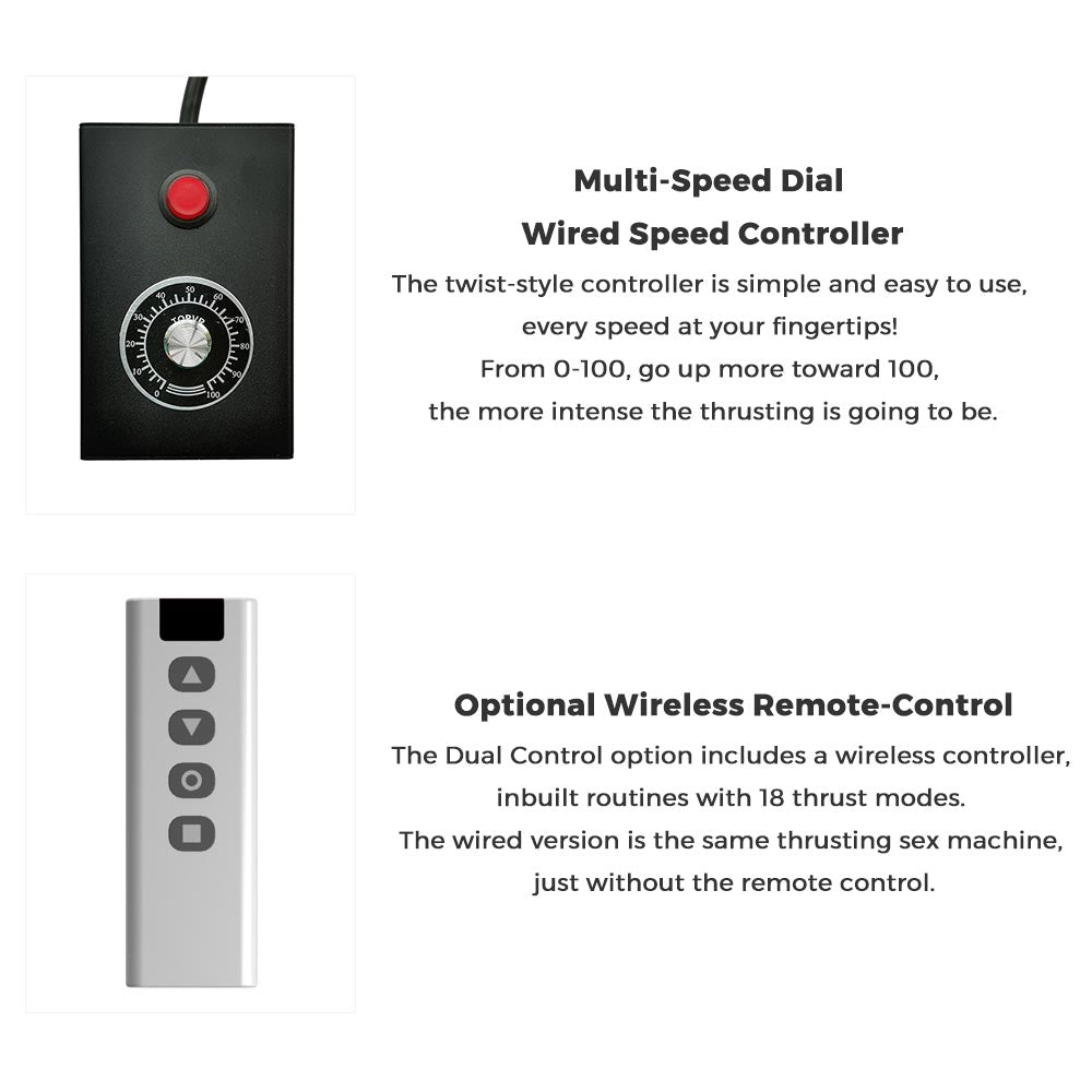 FM18 Double-Ended Thrusting Sex Machine – 120W Silent Motor, Wired & Remote Control