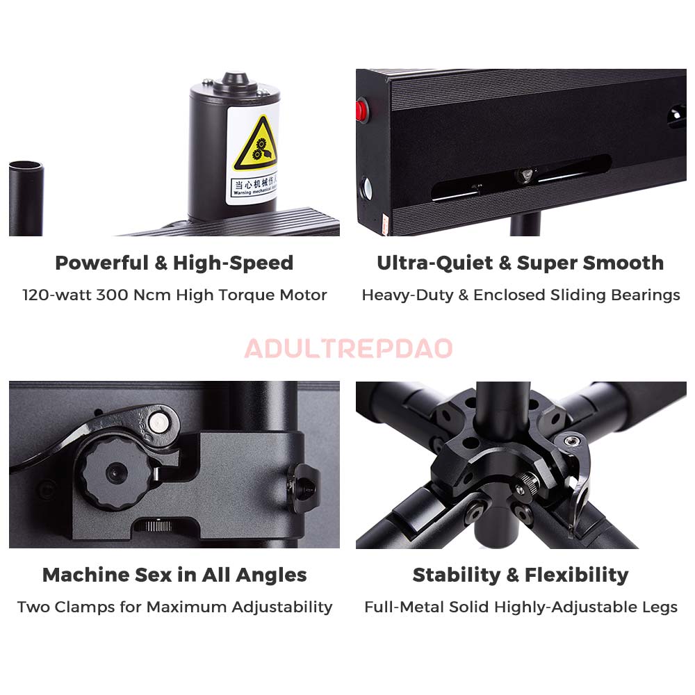 Lustti Full Angle Fucking Machine FM19 w/ Double-Ended Attachments